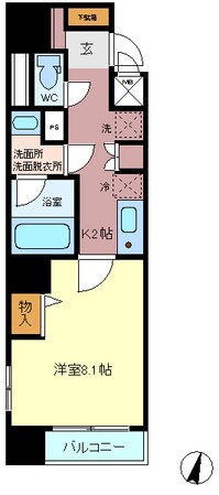 勾当台公園駅 徒歩5分 8階の物件間取画像